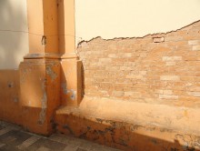 parte da restauração da fachada - Igreja Nsa Sra. DAjuda
