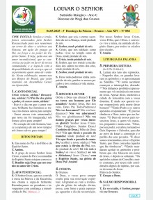 Louvar o Senhor - Ano C - 04 de maio de 2025 - 3º Domingo da Páscoa