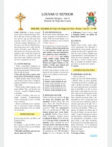 Louvar o Senhor - Ano A - 04 de junho de 2026 - Solenidade do Corpo e do Sangue de Cristo