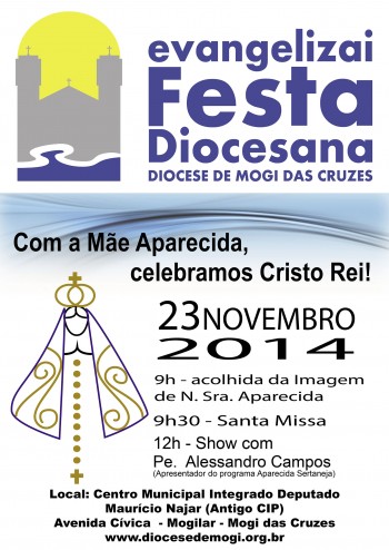 EVANGELIZAI – 2ª FESTA DIOCESANA será no dia 23 de novembro