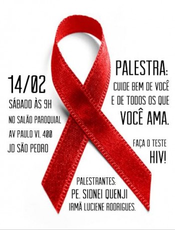 Palestra sobre Aids e DSTs na Paróquia São Pedro Apóstolo, em Mogi das Cruzes