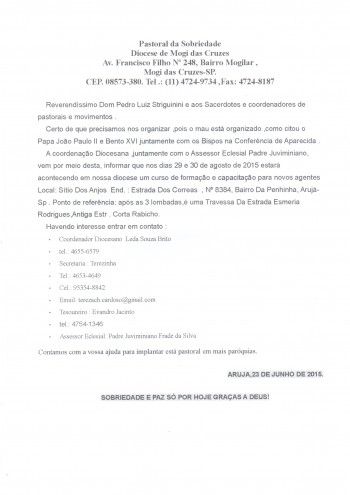 Pastoral da Sobriedade realiza a capacitação de agentes