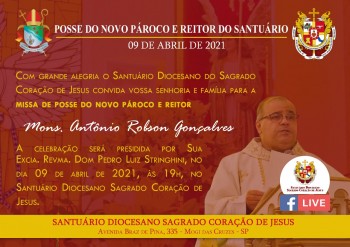 Posse do novo pároco da Paróquia Sagrado Coração de Jesus - Santuário Diocesano