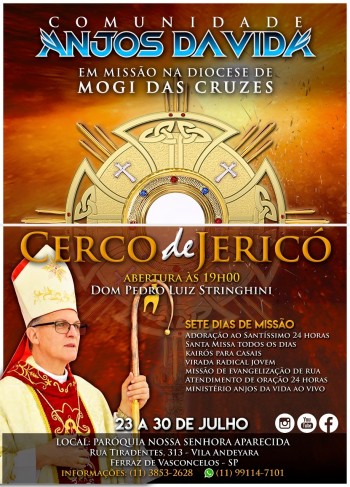 Cerco de Jericó na Paróquia Nossa Senhora Aparecida, em Ferraz de Vasconcelos