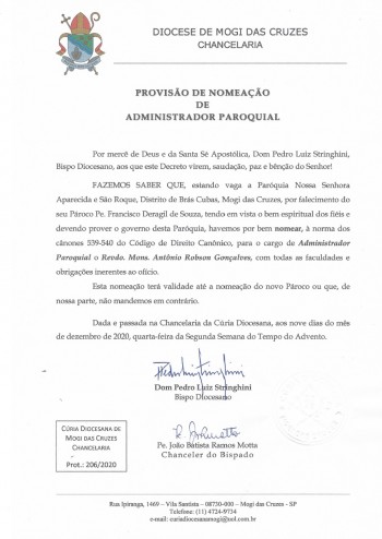 Comunicado da Chancelaria