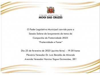 Sessão Solene de lançamento da CF 2023