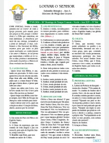 Louvar o Senhor - Ano A - 27 de setembro de 2026 - 26º Domingo do Tempo Comum