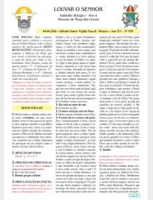 Louvar o Senhor - Ano A - 04 de abril de 2026 - Sábado Santo: Vigília Pascal