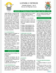 Louvar o Senhor - Ano A - 04 de outubro de 2026 - 27º Domingo do Tempo Comum