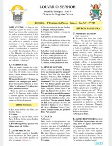 Louvar o Senhor - Ano A - 26 de abril de 2026 - 4º Domingo da Páscoa